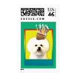 Birthday Cupcake - Bichon Frise Stamps