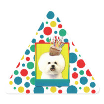 Birthday Cupcake - Bichon Frise Sticker