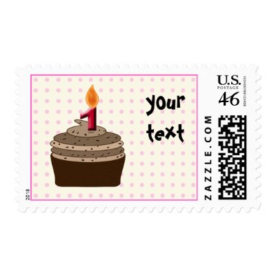 Birthday Cupcake - birthday girl Stamp Zazzle_stamp Birthday Cupcake - birthday girl Stamp Zazzle_stamp