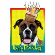 Birthday Cupcake - Boxer - Vindy Photo Cut Outs