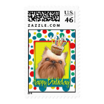 Birthday Cupcake - Brussels Griffon Stamp