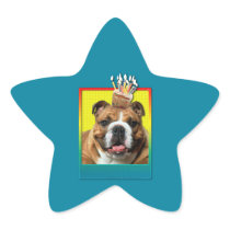 Birthday Cupcake - Bulldog - Dark Stickers