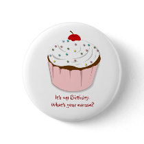 Birthday Cupcake buttons
