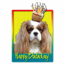 Birthday Cupcake - Cavalier - Blenheim Photo Cut Out