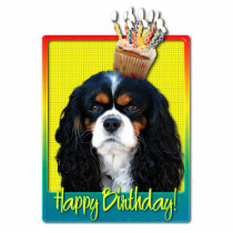 Birthday Cupcake - Cavalier - Tri-Color Acrylic Cut Out