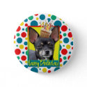 Birthday Cupcake - Chihuahua - Isabella Button