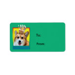 Birthday Cupcake - Corgi - Owen Custom Address Labels