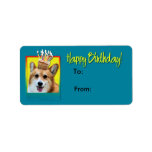 Birthday Cupcake - Corgi - Owen Custom Address Label