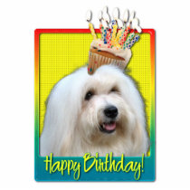 Birthday Cupcake - Coton de Tulear Acrylic Cut Out