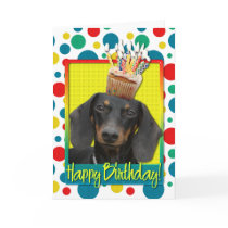 Birthday Cupcake - Dachshund - Winston Card