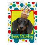 Birthday Cupcake - Dachshund - Winston Card