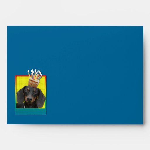Birthday Cupcake - Dachshund - Winston Envelopes
