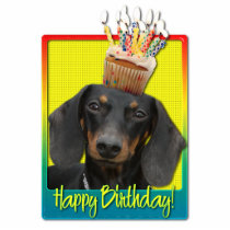 Birthday Cupcake - Dachshund - Winston Photo Sculptures