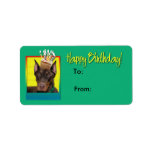 Birthday Cupcake - Doberman - Red - Rocky Custom Address Labels