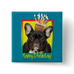 Birthday Cupcake - French Bulldog - Teal Pin