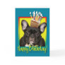 Birthday Cupcake - French Bulldog - Teal Greeting Card