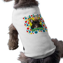 Birthday Cupcake - French Bulldog - Teal Doggie Tee Shirt