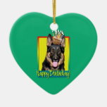 Birthday Cupcake - German Shepherd - Kuno Christmas Ornaments