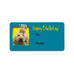 Birthday Cupcake - GoldenDoodle Personalized Address Label