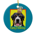 Birthday Cupcake - Greater Swiss Mountain Dog Ornament
