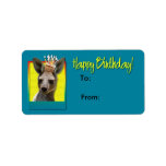 Birthday Cupcake - Kangaroo Personalized Address Label