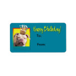 Birthday Cupcake - Pitbull - Jersey Girl Address Label