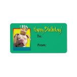 Birthday Cupcake - Pitbull - Jersey Girl Address Label