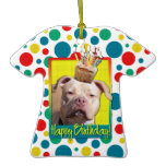 Birthday Cupcake - Pitbull - Jersey Girl Christmas Ornament