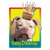 Birthday Cupcake - Pitbull - Jersey Girl Cut Out
