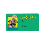 Birthday Cupcake - Pitbull - Tigger Address Label