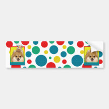 Birthday Cupcake - Pomeranian Bumper Sticker