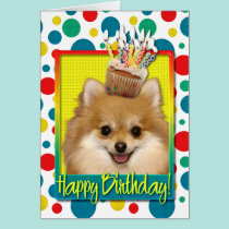 Birthday Cupcake - Pomeranian cards