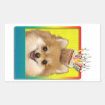Birthday Cupcake - Pomeranian Rectangle Sticker