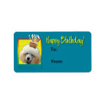 Birthday Cupcake - Poodle - Apricot Custom Address Label