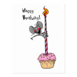 Birthday cupcake post card