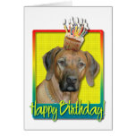 Birthday Cupcake - Rhodesian Ridgeback Greeting Card