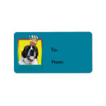 Birthday Cupcake - Saint Bernard - Mae Personalized Address Label
