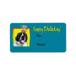 Birthday Cupcake - Saint Bernard - Mae Address Label