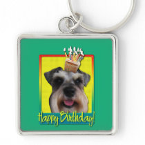 Birthday Cupcake - Schnauzer Key Chains