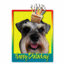 Birthday Cupcake - Schnauzer Acrylic Cut Outs