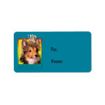 Birthday Cupcake - Sheltie Puppy - Cooper Personalized Address Labels