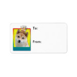 Birthday Cupcake - Shiba Inu Personalized Address Label
