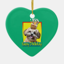 Birthday Cupcake - ShihPoo - Maggie Ornaments