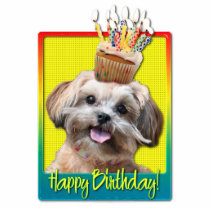 Birthday Cupcake - ShihPoo - Maggie Cut Out