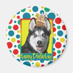 Birthday Cupcake - Siberian Husky Refrigerator Magnet