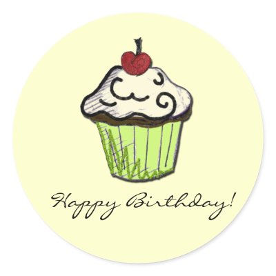birthday cupcake sticker by ladiebugg137