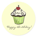 birthday cupcake stickers