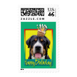 Birthday Cupcake - Swiss Mountain Dog postage