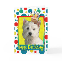 Birthday Cupcake - West Highland Terrier Greeting Cards