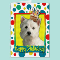 Birthday Cupcake - West Highland Terrier cards